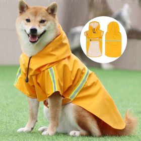 Dog Reflective Strip Raincoat (colour: yellow, size: L (3-5kg))