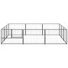 Dog Kennel Black 96.9 ft² Steel